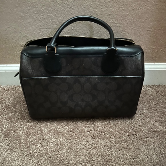 Coach F31383 Large Bennett Satchel Brown Black - Picture 2 of 4